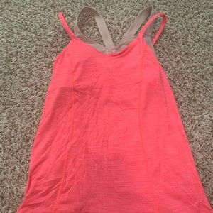 Lululemon size 6 2-1 top Coral